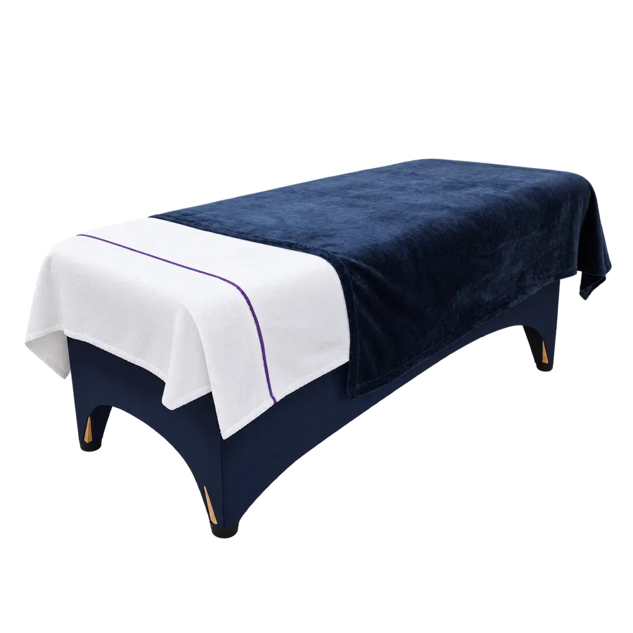 Juego Textil Azul Marino con Ribete