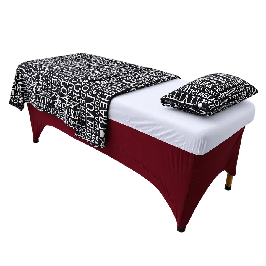 Juego Textil Estampado Negro
