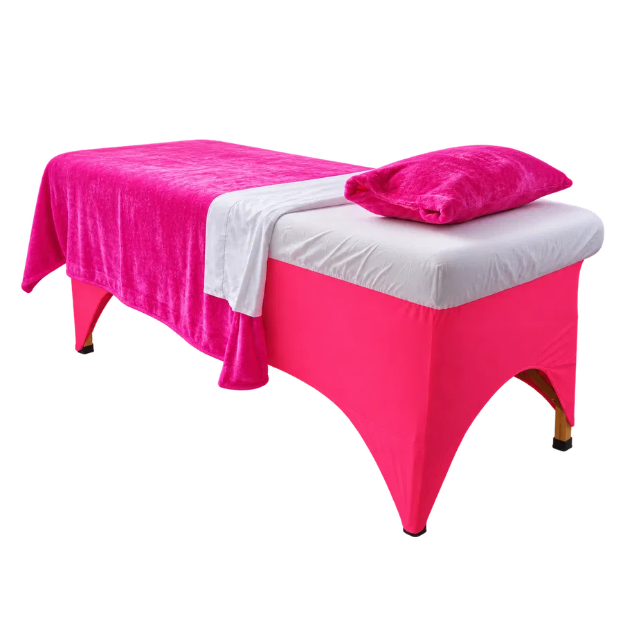 Juego Textil Rosa Intenso con Cojín